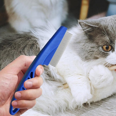 Brosse Chat - CatSheddingHairComb™ - Bleu