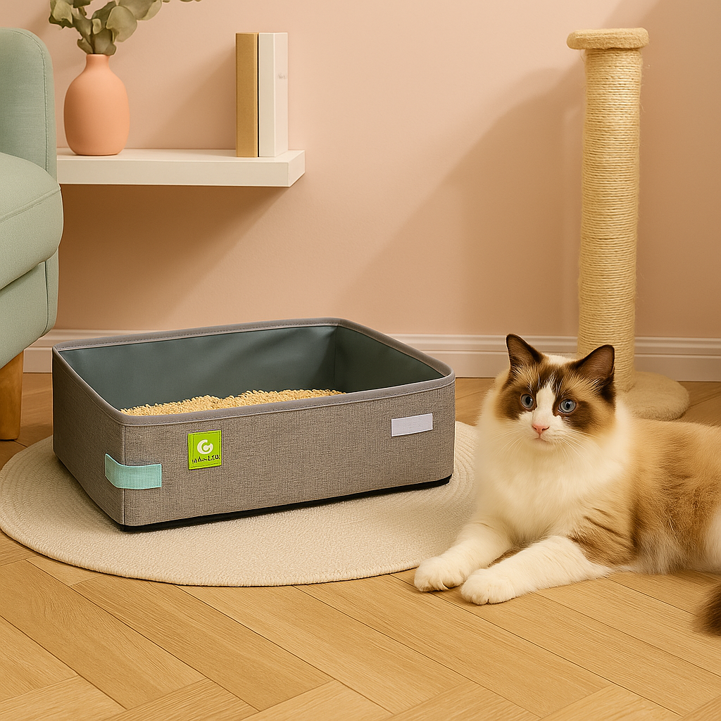 Bac à Litière Chat - NomadLiti™ - Gris