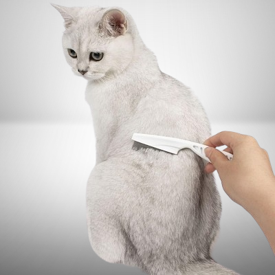 Brosse Chat - CatSheddingHairComb™ - Blanc