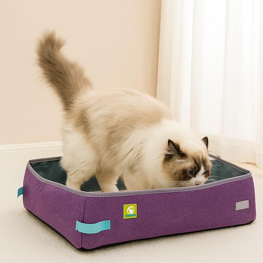 Bac à Litière Chat - NomadLiti™ - Violet